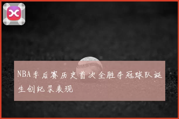 NBA季后赛历史首次全胜夺冠球队诞生创纪录表现