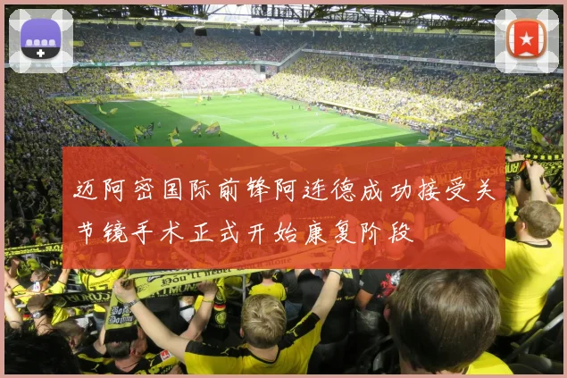 迈阿密国际前锋阿连德成功接受关节镜手术正式开始康复阶段